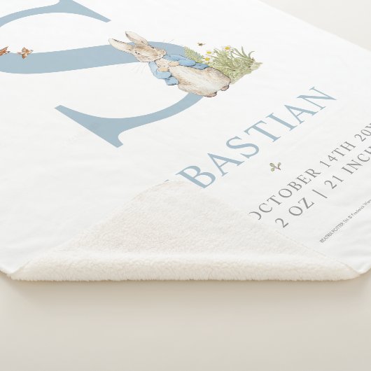 Couverture Sherpa Peter Rabbit | Lettre personnalisée S (3/4)