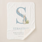 Couverture Sherpa Peter Rabbit | Lettre personnalisée S (Devant)