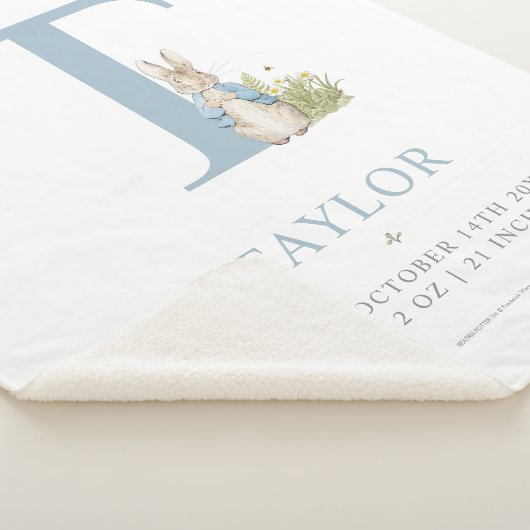 Couverture Sherpa Peter Rabbit | Lettre personnalisée T (3/4)