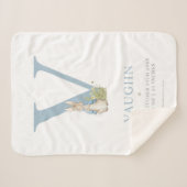 Couverture Sherpa Peter Rabbit | Lettre personnalisée V (Devant (Horizontal))