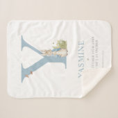 Couverture Sherpa Peter Rabbit | Lettre personnalisée Y (Devant (Horizontal))