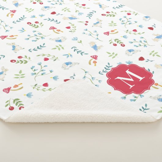 Couverture Sherpa Peter Rabbit | Motif de forêt aquarelle (3/4)