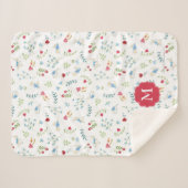 Couverture Sherpa Peter Rabbit | Motif de forêt aquarelle (Devant (Horizontal))
