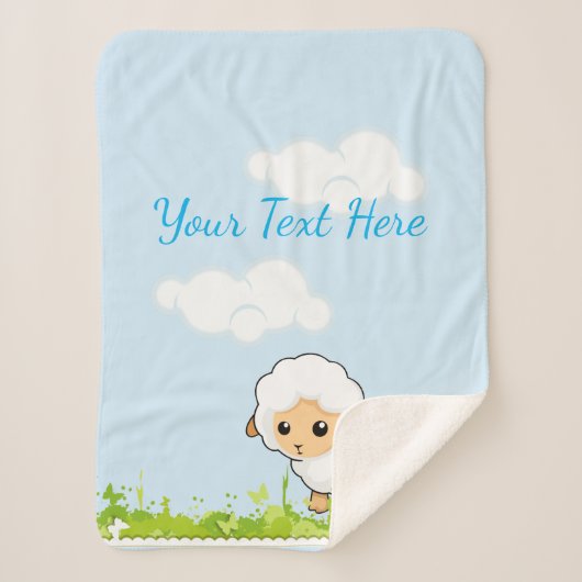 Couverture Sherpa Petit Agneau Cutest (Devant)