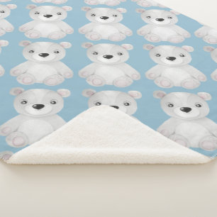 Couverture Sherpa Petit Baby shower d'ours