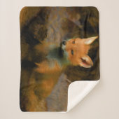 Couverture Sherpa Petit bébé Fox Cub Portrait (Devant)