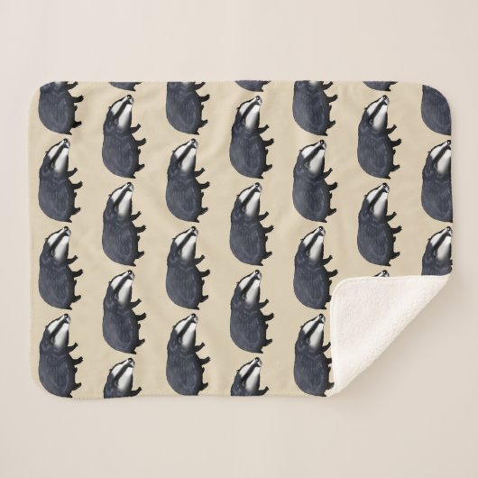 Couverture Sherpa petit blaireau (Devant (Horizontal))