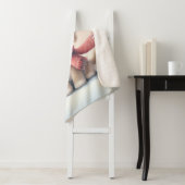 Couverture Sherpa Petit chiot de Noël en chapeau santa (En situation)