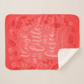 Couverture Sherpa Petit Floral Rouge Mais Fierce William Shakespeare (Devant (Horizontal))