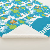 Couverture Sherpa Petit Grinch | Joyeux Motif Turquoise Grinchmas (3/4)
