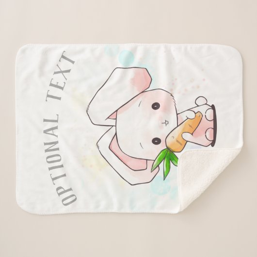Couverture Sherpa Petit Lapin Doux (Devant (Horizontal))