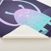 Couverture Sherpa Petit Monstre Bleu Mignon (3/4)