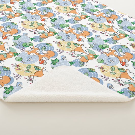 Couverture Sherpa Petit motif mignon de Fox (3/4)