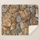 Couverture Sherpa Petit mur en pierre de gravier  (Devant (Horizontal))
