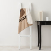 Couverture Sherpa Petit ours Brown mignon avec nom personnalisé (En situation)