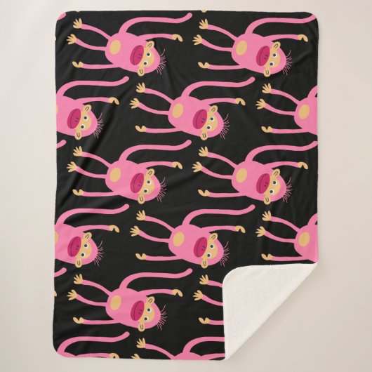 Couverture Sherpa Petit Singe mignon (Devant)