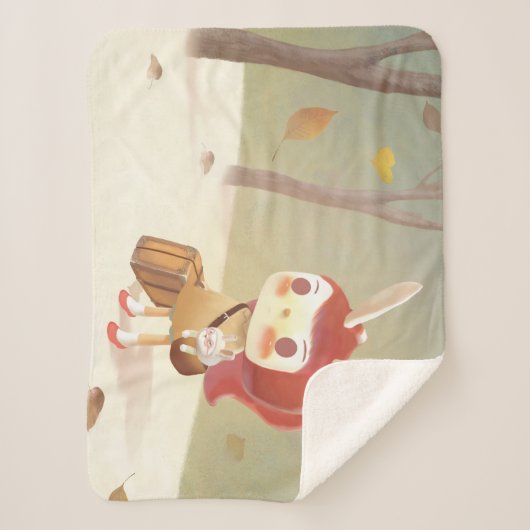 Couverture Sherpa Petite fille perdue dans la forêt (Devant)