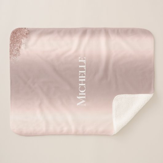 Couverture Sherpa Petite fille rose (Devant (Horizontal))