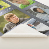 Couverture Sherpa Petite-mère de collage photo argent (3/4)