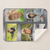 Couverture Sherpa Petite-mère de collage photo argent (Devant (Horizontal))