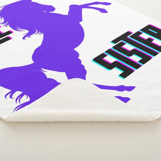 Couverture Sherpa Petite soeur Pony pourpre (3/4)
