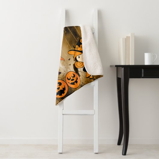 Couverture Sherpa Petite Sorcière Jack Cobwebs (En situation)