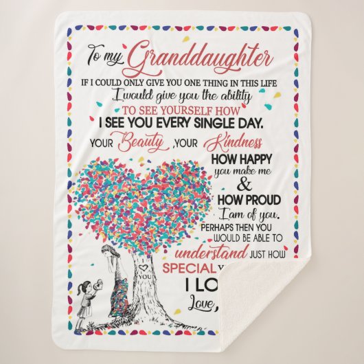 Couverture Sherpa Petites-filles amantes | Lettre à ma petite-fille (Devant)