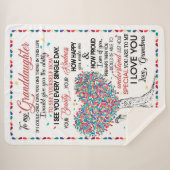 Couverture Sherpa Petites-filles amantes | Lettre à ma petite-fille (Devant (Horizontal))