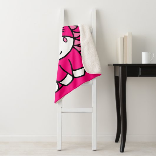 Couverture Sherpa Petites filles Unicorn Pony (En situation)