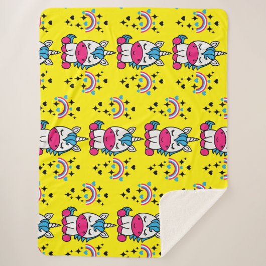 Couverture Sherpa Petites filles Unicorn Pony (Devant)