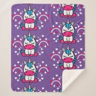 Couverture Sherpa Petites filles Unicorn Pony