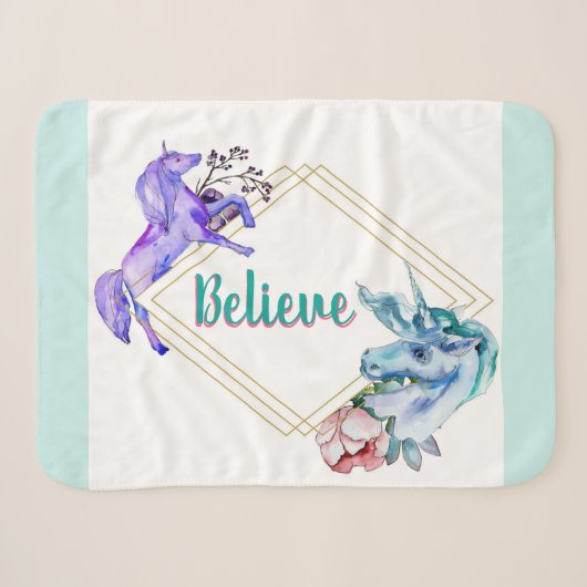 Couverture Sherpa Petites licornes de confiance (Devant (Horizontal))