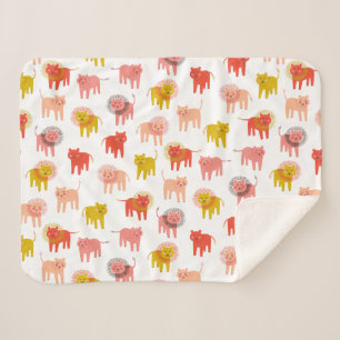 Couverture Sherpa Petits Lions Sherpa Blanket bébé dans le désert ch