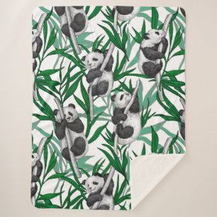 Couverture Sherpa Petits panda sur