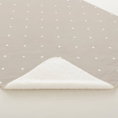 Couverture Sherpa Petits points blancs sur beige ou greige frais (3/4)