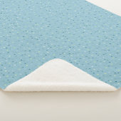 Couverture Sherpa Petits pois bleu clair. (3/4)