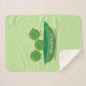 Couverture Sherpa Petits pois sauteurs en pod dessin animé illustrat (Devant (Horizontal))