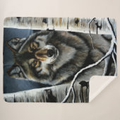 Couverture Sherpa Peupliers de peupliers de loup de bois Alpha (Devant (Horizontal))