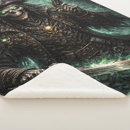 Couverture Sherpa Phantom Pirate Skull – Dark Fantasy Reaper Fleece (3/4)