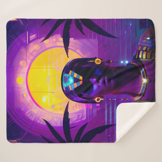 Couverture Sherpa Pharaon Synthwave (Devant (Horizontal))