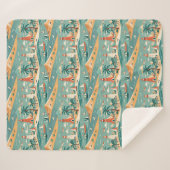 Couverture Sherpa Phare côtier de Retro Sherpa Blanket (Devant (Horizontal))