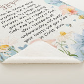 Couverture Sherpa Philippiens 4:6-7 Bible chrétienne Verse Aquarelle (3/4)