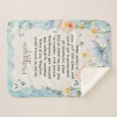 Couverture Sherpa Philippiens 4:6-7 Bible chrétienne Verse Aquarelle (Devant (Horizontal))