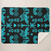 Couverture Sherpa Phoenix Bird Fold Art Imprimer (Devant (Horizontal))