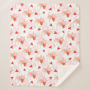 Couverture Sherpa Phoenix Oiseau Et Phoenix Fleur Motif Sans Faille