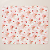 Couverture Sherpa Phoenix Oiseau Et Phoenix Fleur Motif Sans Faille (Devant (Horizontal))