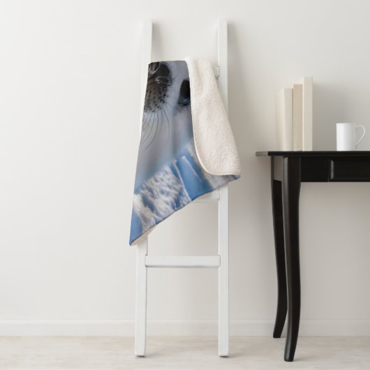 Couverture Sherpa Phoque de harpé de bébé (En situation)