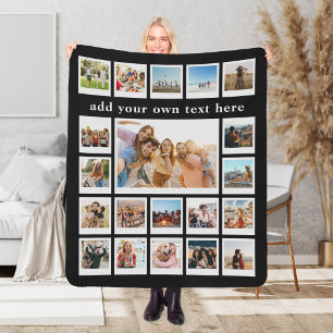 Couverture Sherpa Photo 20 moderne Collage photo personnalisé