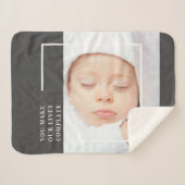 Couverture Sherpa Photo bébé mignonne moderne | Citation de beauté (Devant (Horizontal))