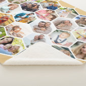 Couverture Sherpa Photo Collage 28 Photo Honeycomb Miel Chaud (3/4)